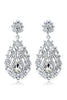 Load image into Gallery viewer, White Crystal Bridal Wedding Earrings