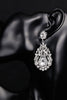 Load image into Gallery viewer, White Crystal Bridal Wedding Earrings