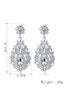 Load image into Gallery viewer, White Crystal Bridal Wedding Earrings