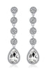 Load image into Gallery viewer, Bridal White Clear Crystal Wedding Earrings