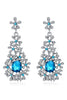 Load image into Gallery viewer, Bridal Wedding White Pendant Flower Earrings