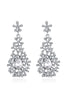 Load image into Gallery viewer, Bridal Wedding White Pendant Flower Earrings