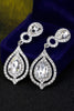 Load image into Gallery viewer, Bridal Wedding White Crystal Teardrop Pendant Earrings