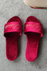 Load image into Gallery viewer, Burgundy Bride and Bridesmaid Wedding Flat Slippers