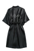 Load image into Gallery viewer, Black Bride Bridesmaid Wedding Robes