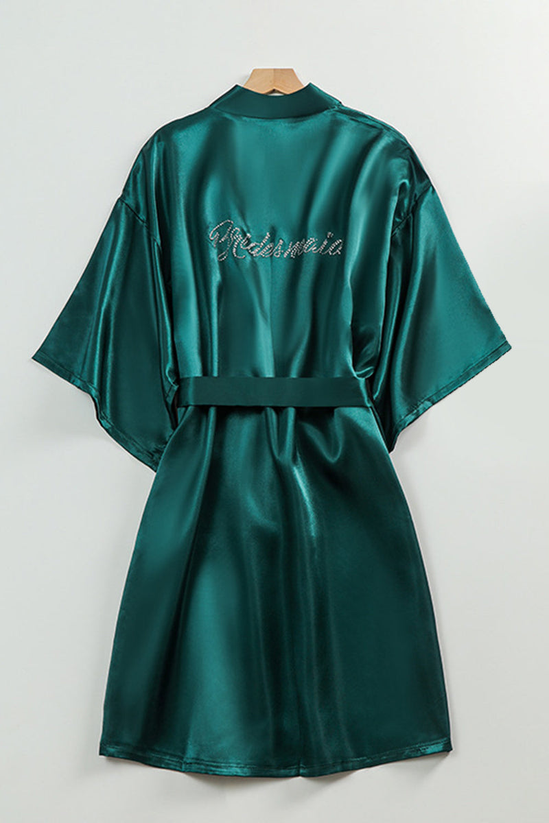 Load image into Gallery viewer, Black Bride Bridesmaid Wedding Robes