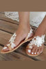 Load image into Gallery viewer, Fashion White Lace Flat Sandals