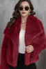 Load image into Gallery viewer, Black Shawl Lapel Short Fitted Faux Fur Coat