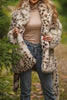 Load image into Gallery viewer, Leopard Print Maxi Shearling Coat with Belt