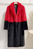 Load image into Gallery viewer, Fuchsia and Orange Fluffy Faux Fur Long Coat