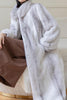 Load image into Gallery viewer, White Fluffy Faux Fur Long Sleeves Long Coat