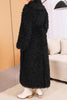 Load image into Gallery viewer, Black Open Front Faux Fur Maxi Women&#39;s Coat