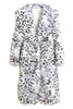 Load image into Gallery viewer, Black White Leopard Pattern Long Women&#39;s Coat