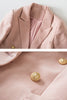 Load image into Gallery viewer, Pink Notched Lapel Double Breasted Women&#39;s Blazer