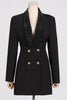 Load image into Gallery viewer, Sparkly Black Shawl Lapel Backless Beading Women&#39;s Blazer