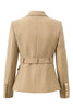 Load image into Gallery viewer, Light Brown Peak Lapel Slim Fit Women Blazer with Belt