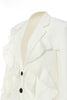 Load image into Gallery viewer, White Notched Lapel Women Blazer With Ruffles