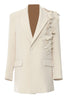 Load image into Gallery viewer, Beige Oversize Women Blazer with 3D Butterflies