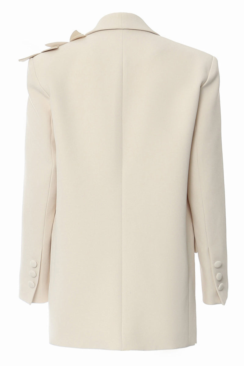 Load image into Gallery viewer, Beige Oversize Women Blazer with 3D Butterflies