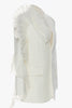 Load image into Gallery viewer, White Notched Lapel Women Blazer with Ruffles