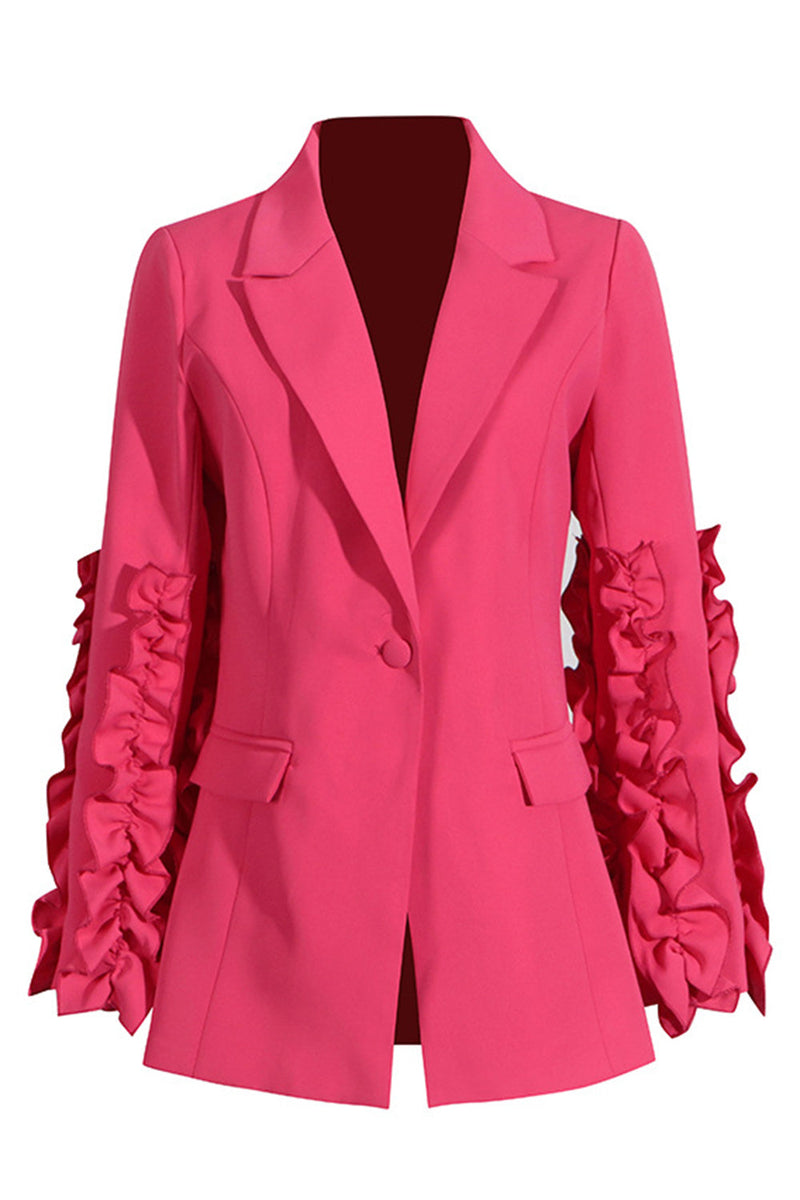 Load image into Gallery viewer, Fuchsia 2 Pieces Notched Lapel One Button Women Suits