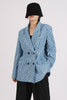 Load image into Gallery viewer, Sparkly Blue Notched Lapel Women Blazer with Sequins