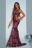 Load image into Gallery viewer, Apricot Floral Mermaid Long Prom Dress