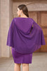 Load image into Gallery viewer, Sparkly Purple Plus Size Sequined Graduation Dress