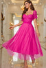 Load image into Gallery viewer, Pink A Line Formal Dress With Lace