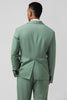 Load image into Gallery viewer, Grey Green Peak Lapel Center Vent Single Breasted 2 Pieces Men&#39;s Suits