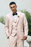 Ivory Peak Lapel 3 Pieces One Button Men's Wedding Suits
