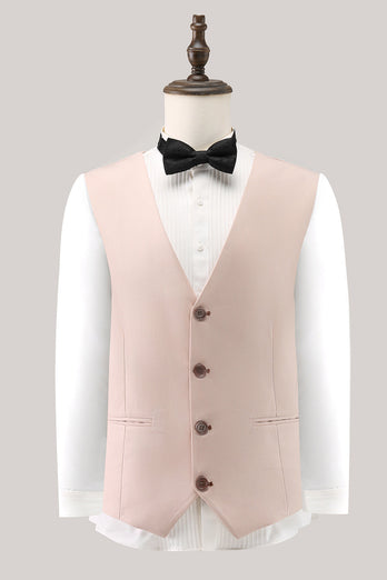 Ivory Peak Lapel One Button 3 Piece Prom Suits