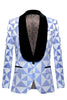 Load image into Gallery viewer, Yellow Shawl Lapel 2 Piece Geometrical Men&#39;s Suits