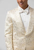 Load image into Gallery viewer, One Button Shawl Lapel Ivory Jacquard Men&#39;s Blazer