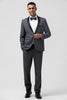 Load image into Gallery viewer, Grey Shawl Lapel 2 Pieces Center Vent Men&#39;s Suits