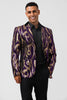 Load image into Gallery viewer, Sparkly Notched Lapel Purple Printed Single Breasted Men&#39;s Blazer