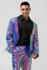 Load image into Gallery viewer, Sparkly Purple Sequins Shawl Lapel One Button 2 Pieces Men&#39;s Suits