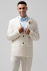 Load image into Gallery viewer, Ivory 2 Pieces Notched Lapel Single Breasted Men&#39;s Wedding Suits