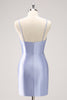 Load image into Gallery viewer, Sparkly Blue Sequined Floral Tight Short Graduation Dress with Beading