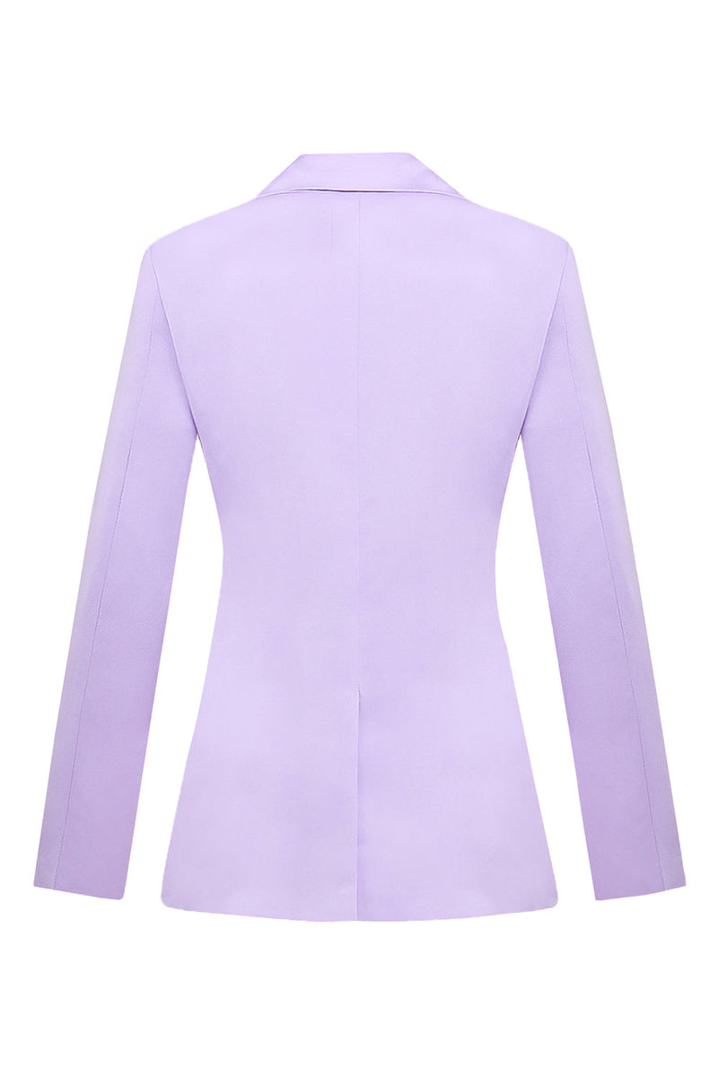 Load image into Gallery viewer, Lilac Notched Lapel Slim Fitted Women&#39;s Blazer