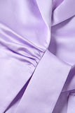 Lilac Notched Lapel Slim Fitted Women's Blazer