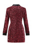 Load image into Gallery viewer, Sparkly Burgundy Bodycon Maxi Women&#39;s Blazer