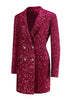 Load image into Gallery viewer, Sparkly Fuchsia Notched Women&#39;s Blazer