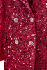 Load image into Gallery viewer, Sparkly Fuchsia Notched Women&#39;s Blazer