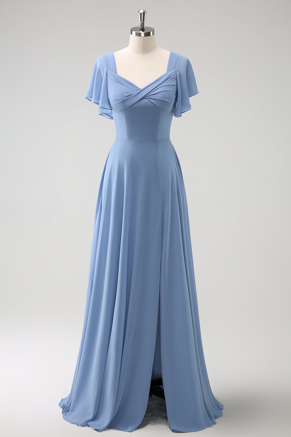 grey blue bridesmaid dresses uk Dusty Blue Bridesmaid Dresses BABARONI UK