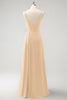 Load image into Gallery viewer, Dark Green Spaghetti Straps Ruche Long Bridesmaid Dress with Slit