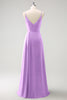 Load image into Gallery viewer, Dark Green Spaghetti Straps Ruche Long Bridesmaid Dress with Slit