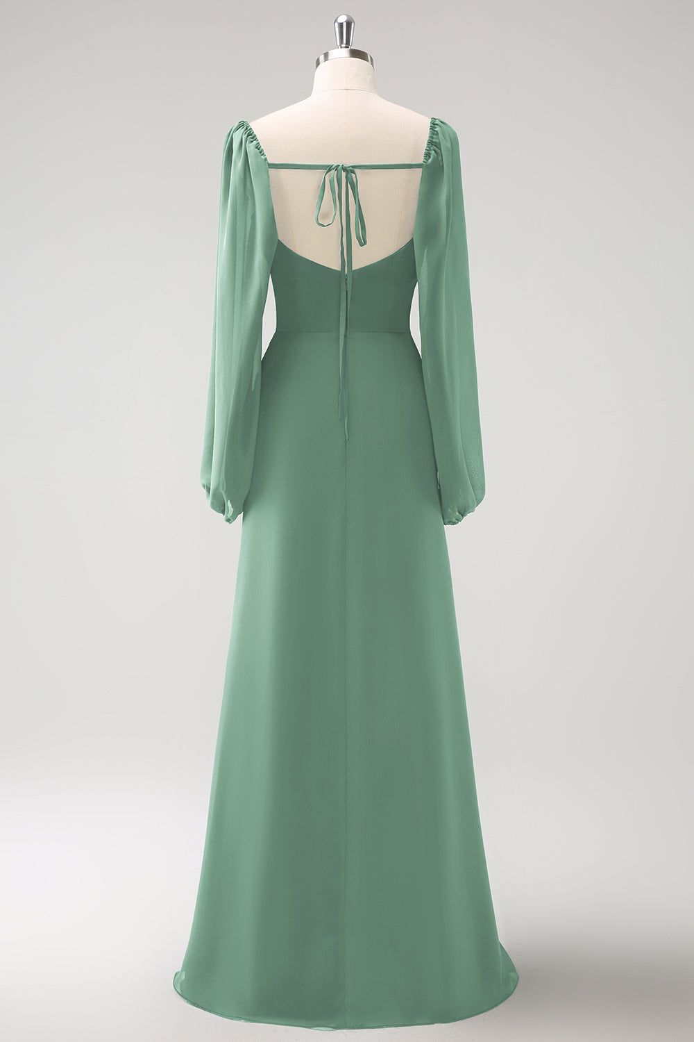 Zapaka Women Dark Blue Bridesmaid Dress Square Neck Chiffon Long Sleeves Sheath Long Wedding Guest Dress with Slit ZAPAKA UK Zapaka Women Dark Blue Bridesmaid Dress Square Neck Chiffon Long Sleeves Sheath Long Wedding Guest Dress with Slit ZAPAKA UK