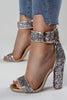 Load image into Gallery viewer, Glitter Golden Open Toe Buckle Party Shoes