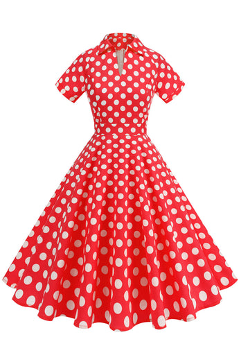 Flower A Line Printed Vintage 1950s Dress